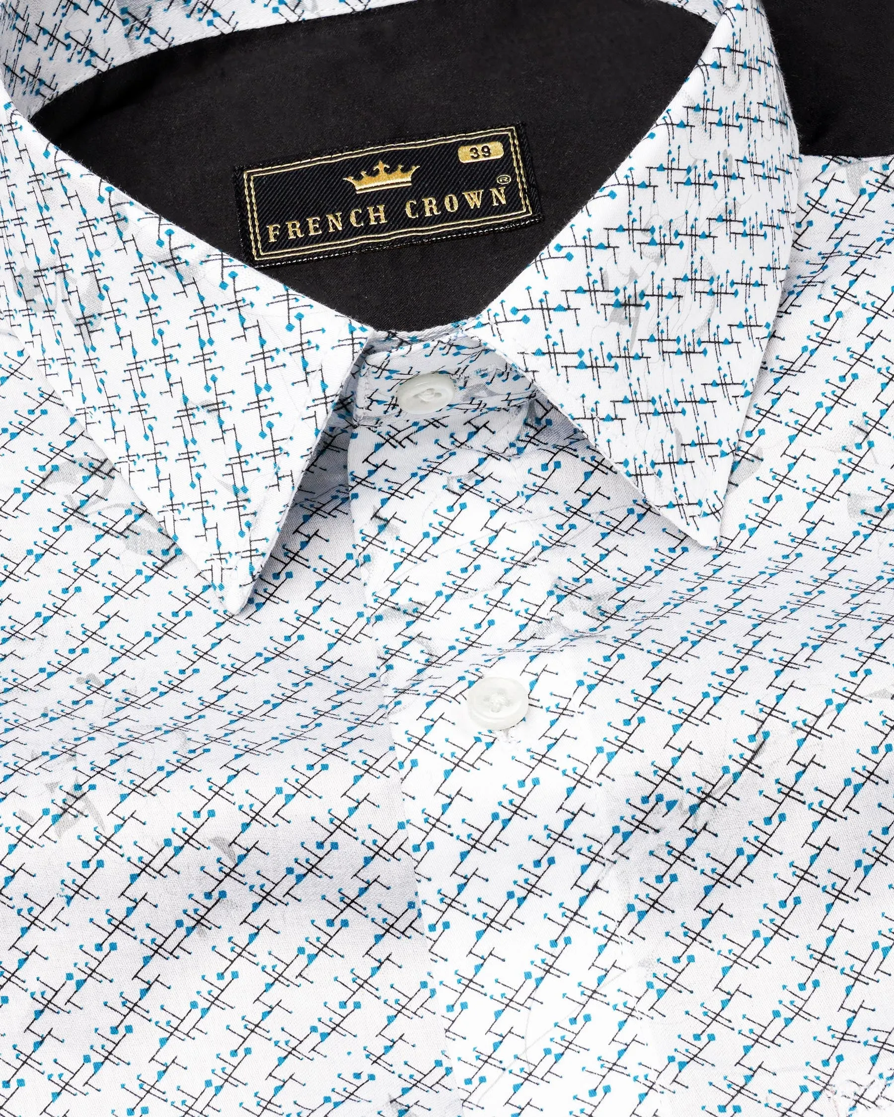 Acapulco Green with Jade Black Super Soft Premium Cotton Designer Shirt