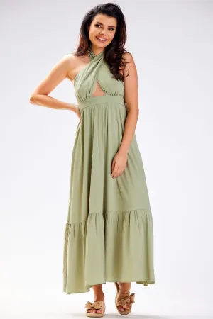 Bohemian Ruffle Elegance Maxi Dress