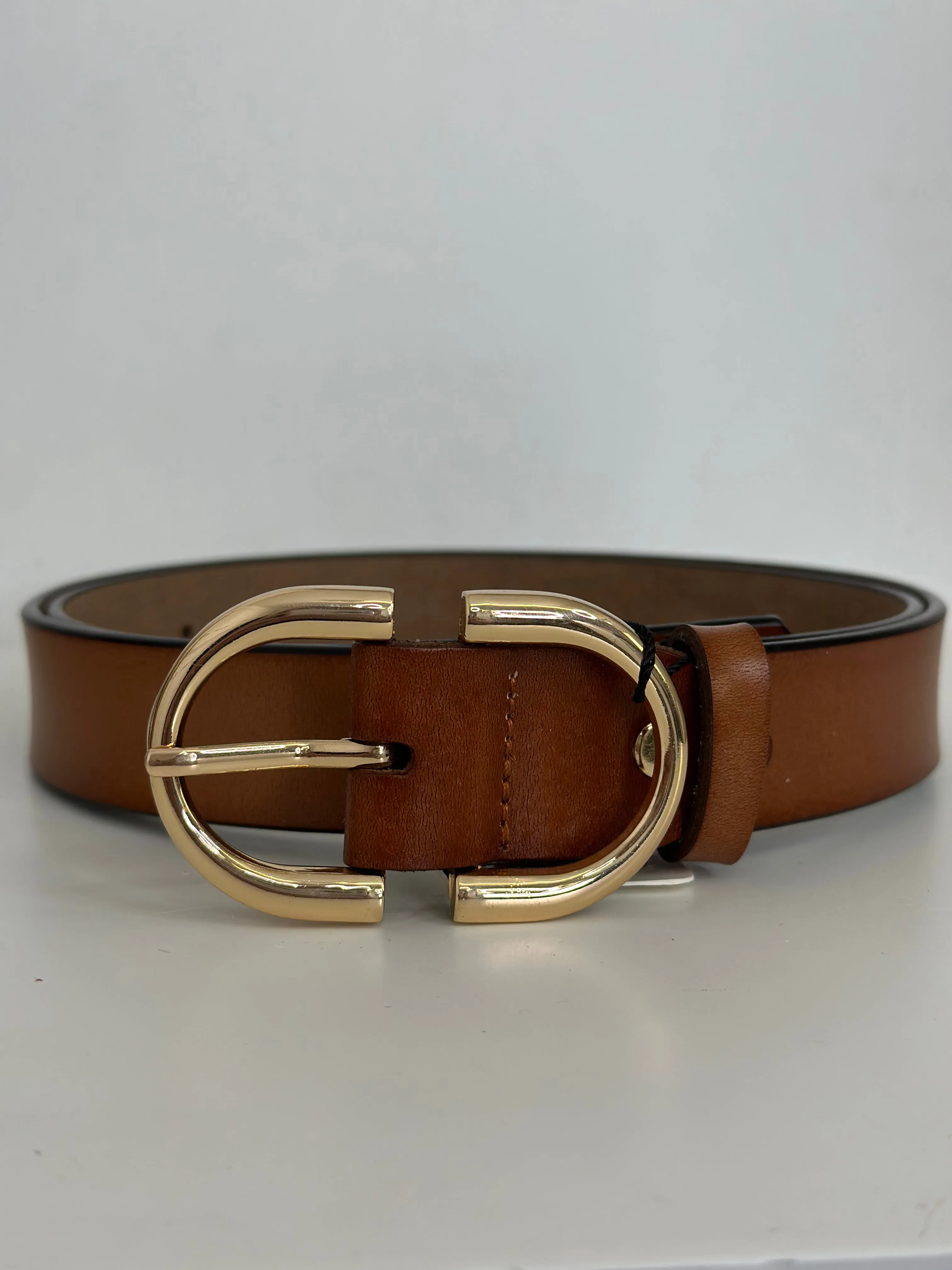 Calista Camel Leather Jeans Belt