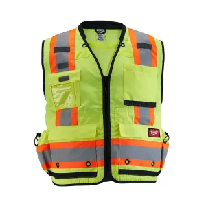 Class 2 Surveyor's High Visibility Yellow Safety Vest - 4XL/5XL