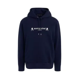 Classic Logo and Skull Hoodie in Navy