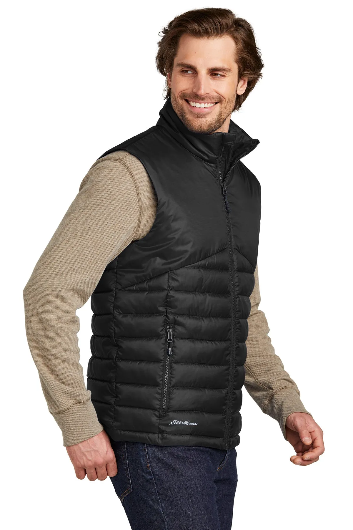 Eddie Bauer Customized Quilted Vests, Deep Black