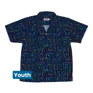 Fantasy RPG Weapons Items Navy Dnd Youth Hawaiian Shirt