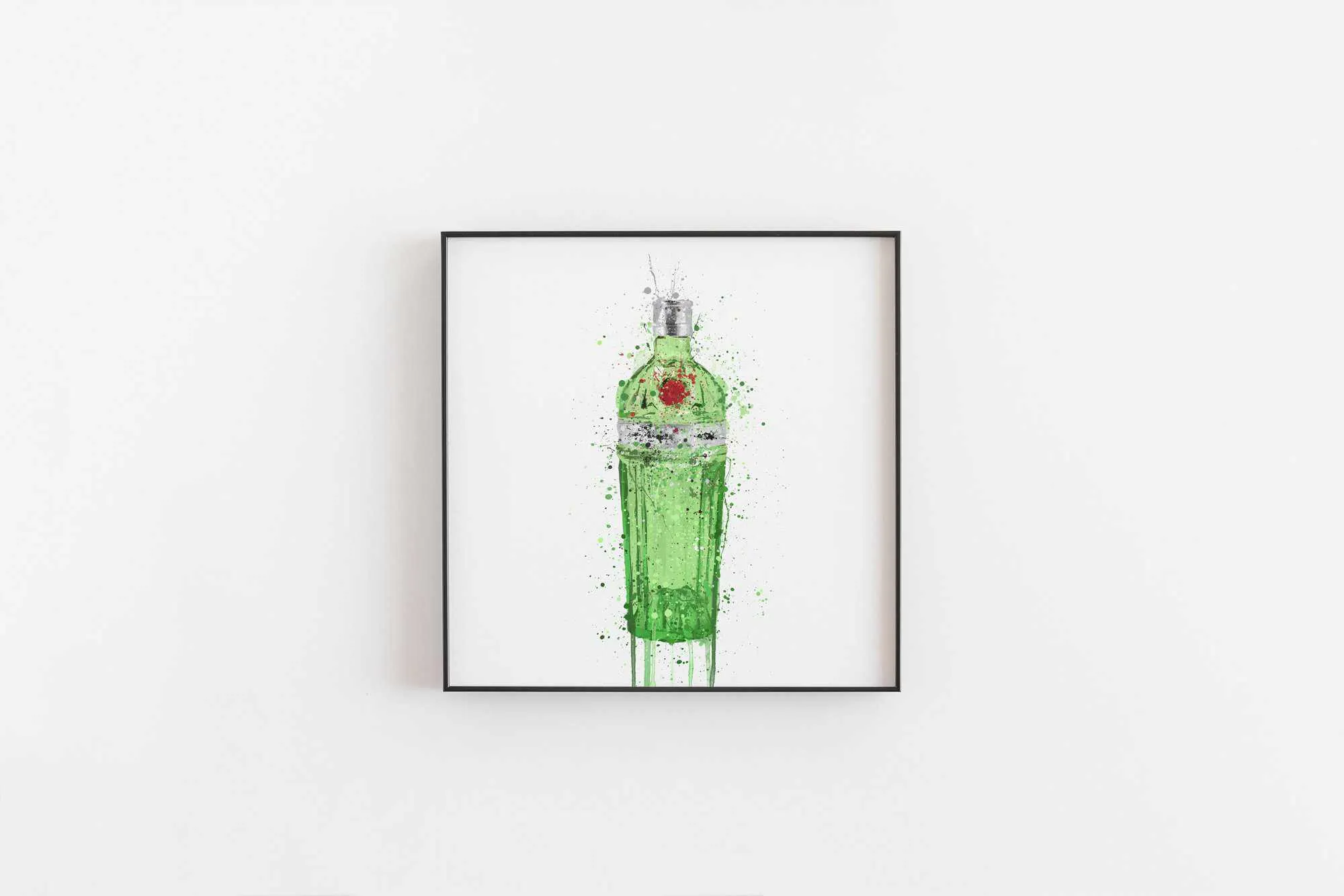 Gin Bottle Wall Art Print 'Emerald 2.0'