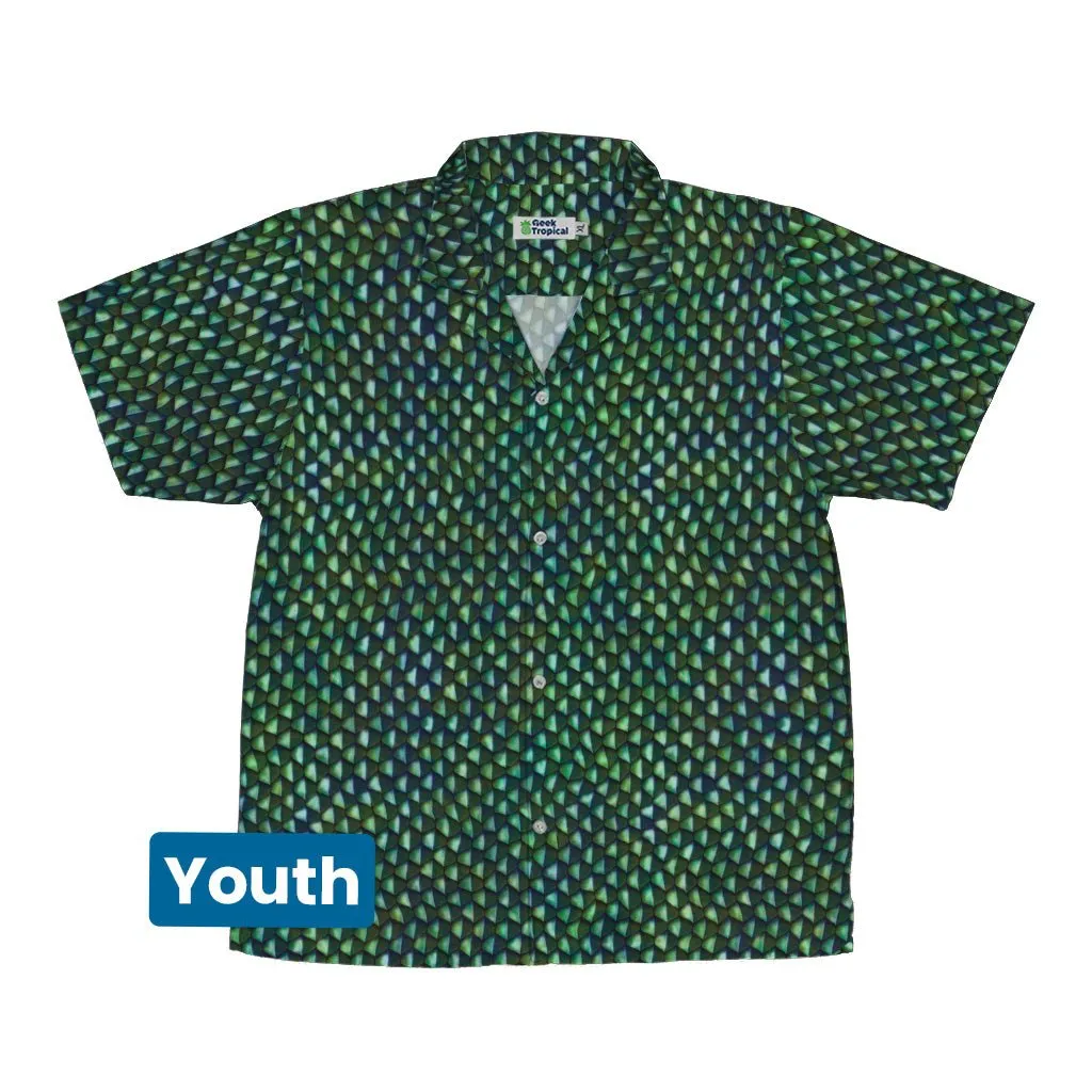 Green Dragon Scales Youth Hawaiian Shirt