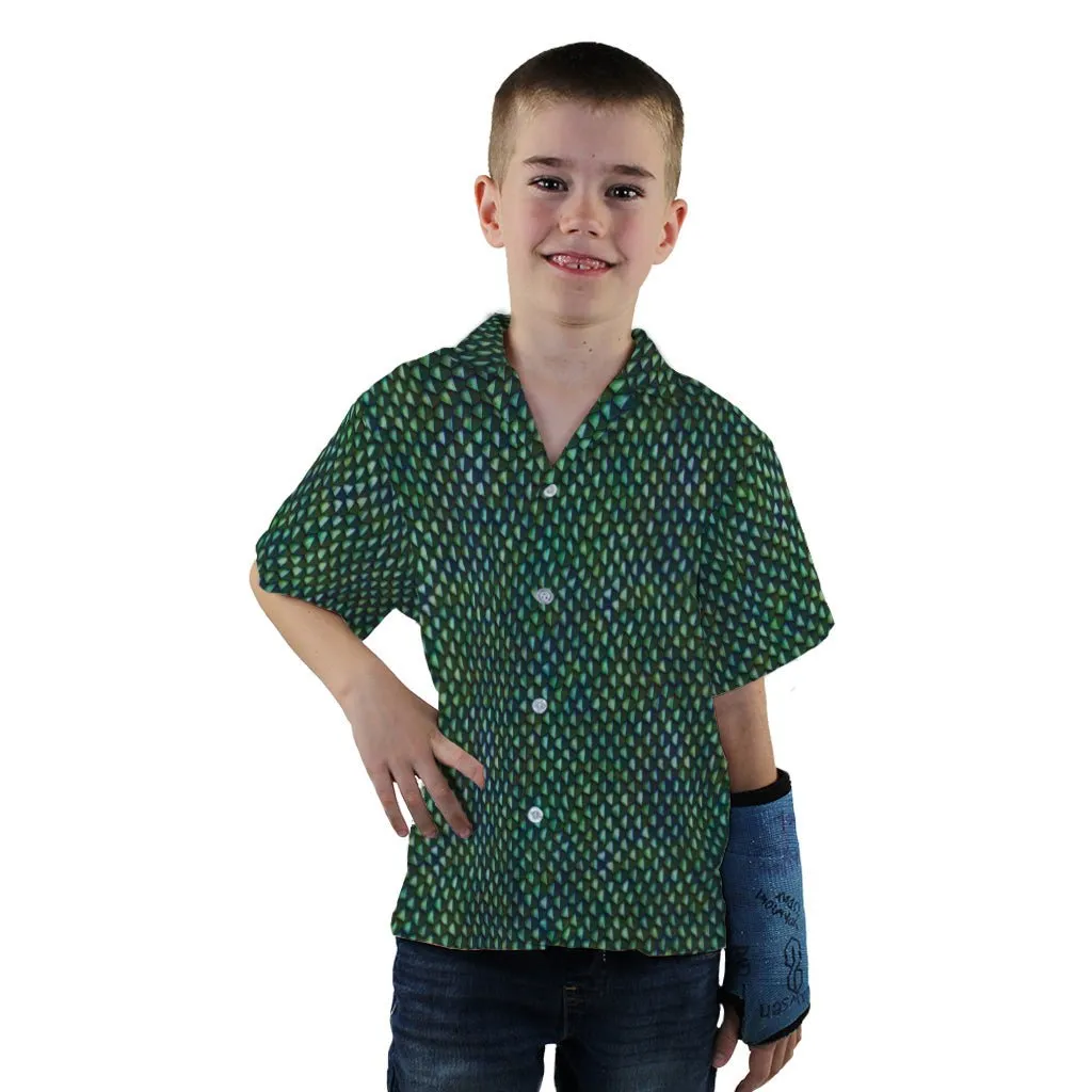 Green Dragon Scales Youth Hawaiian Shirt