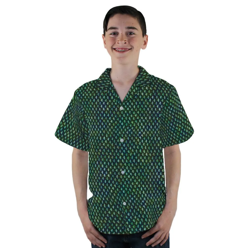 Green Dragon Scales Youth Hawaiian Shirt