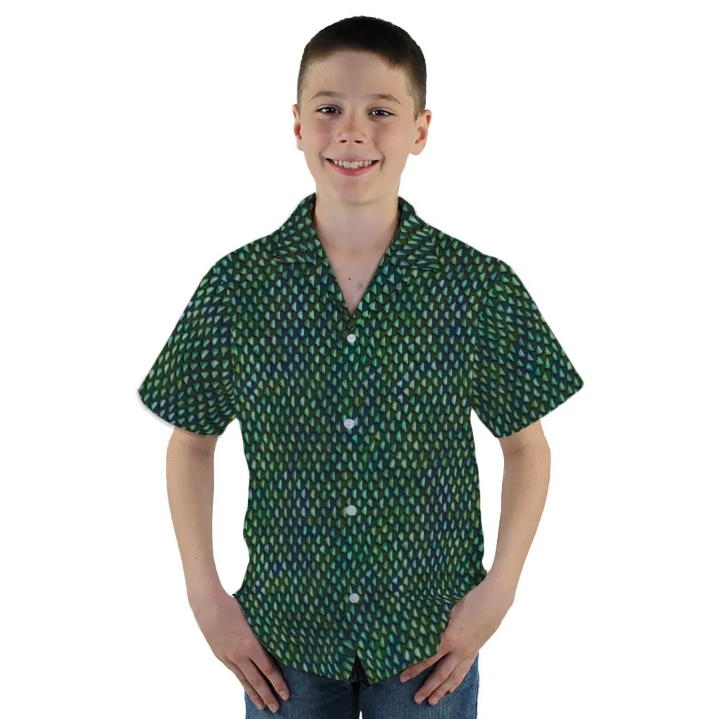 Green Dragon Scales Youth Hawaiian Shirt