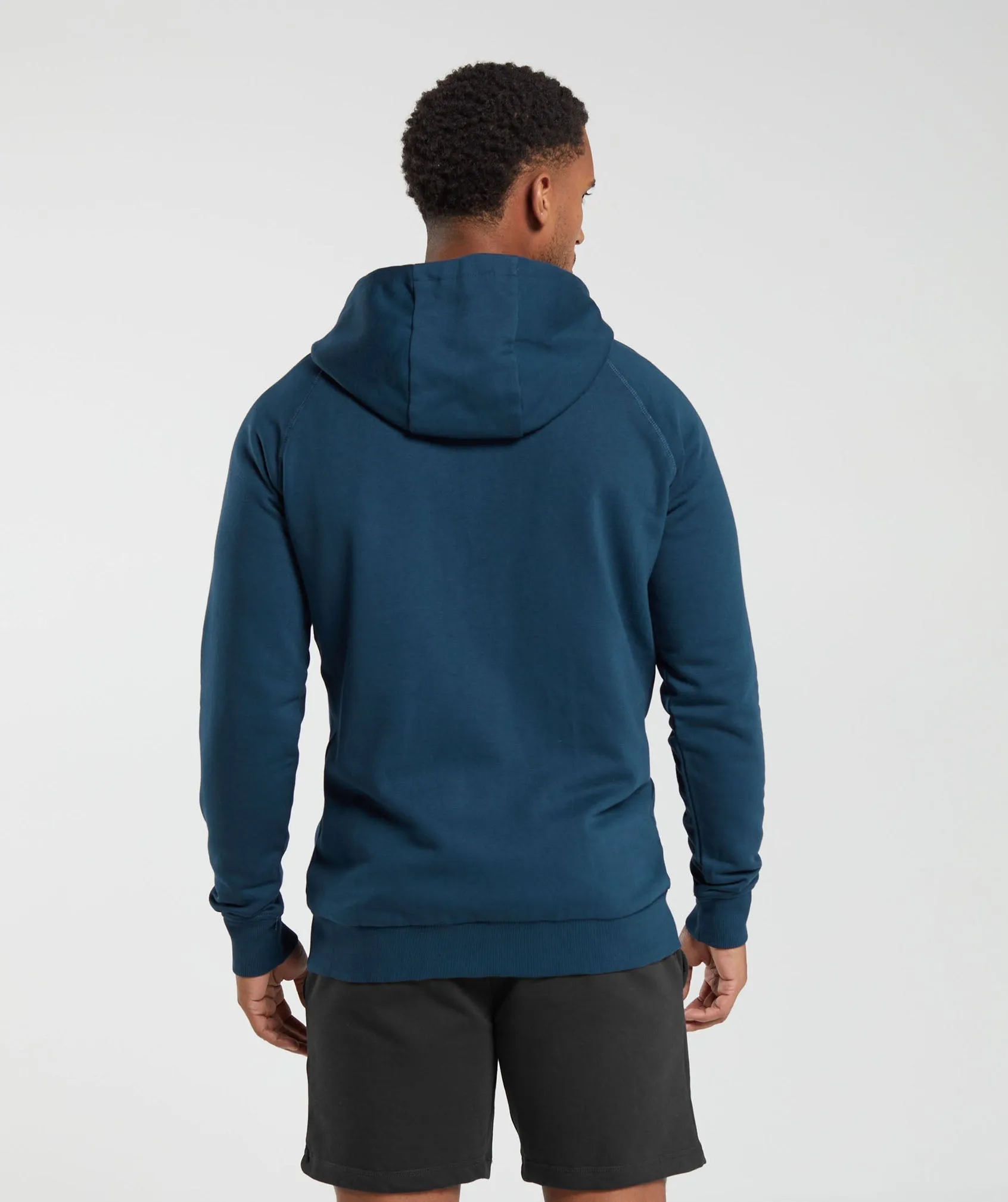 Gymshark Crest Zip Up Hoodie - Navy