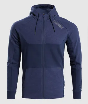 Gymshark Revive Zip Hoodie - Dark Blue/Dark Blue Marl