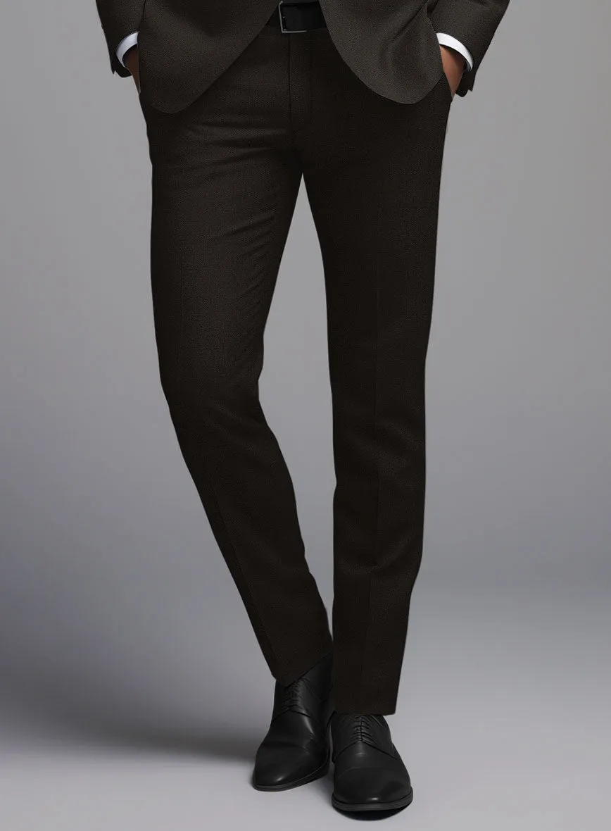 Hardy Minnis Deep Brown Twill Wool Pants