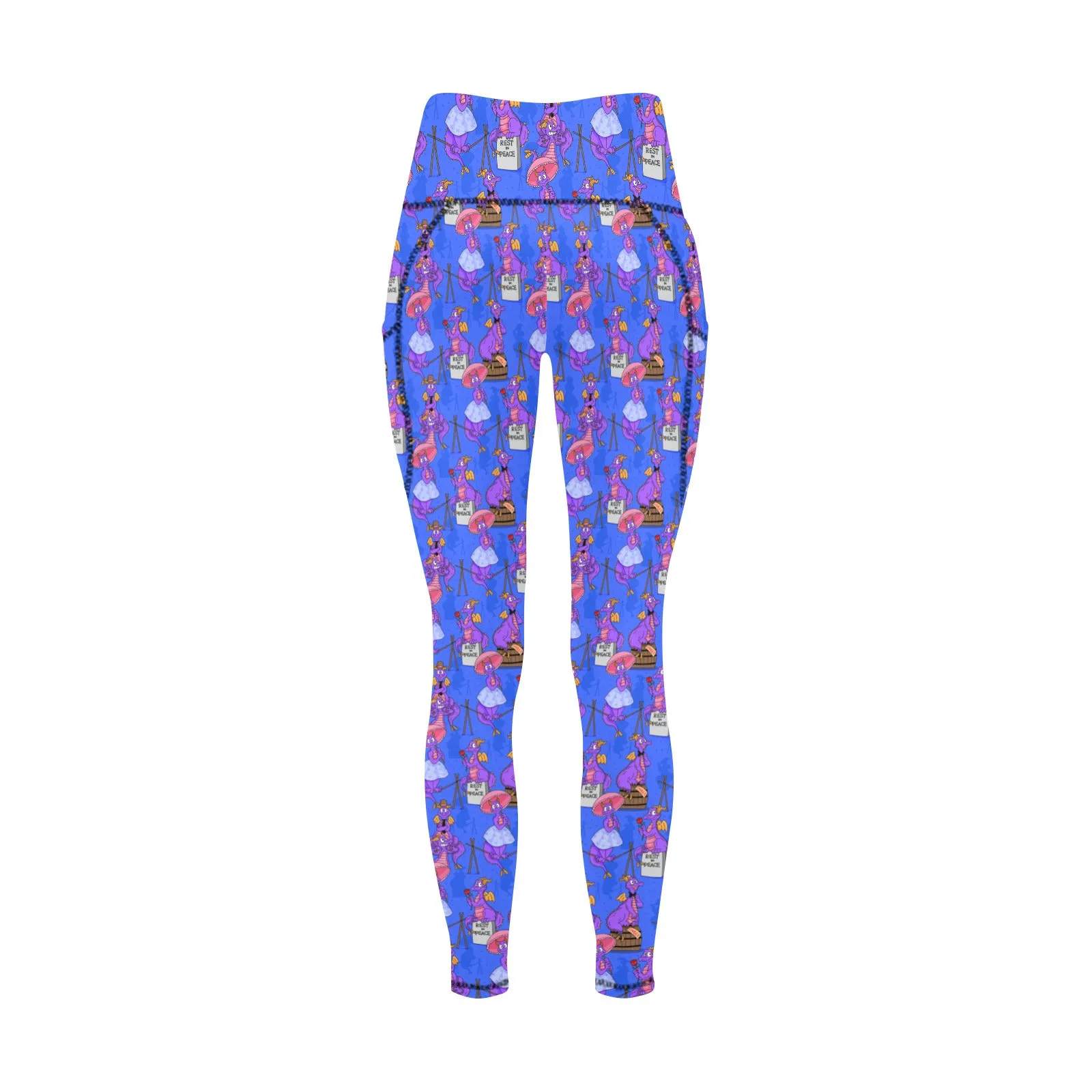 Haunted Mansion Figment Women's Athletic Leggings Wth Pockets