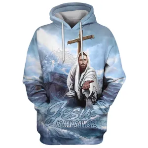 Jesus Is My Savior Hoodie Jesus Hand Hoodies Jesus Hoodie Men & Women Christian Hoodie 3D Printed Hoodie