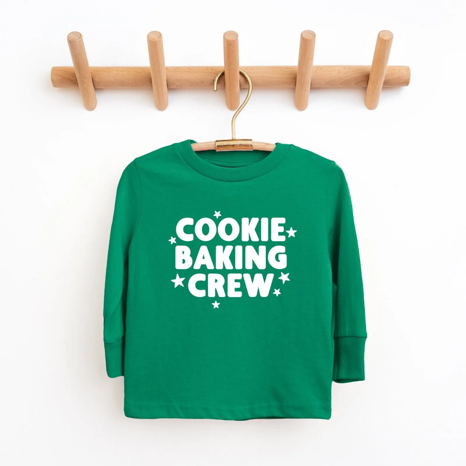 Kids Cookie Baking Crew Christmas Shirt - Choose Green, Pink or Red