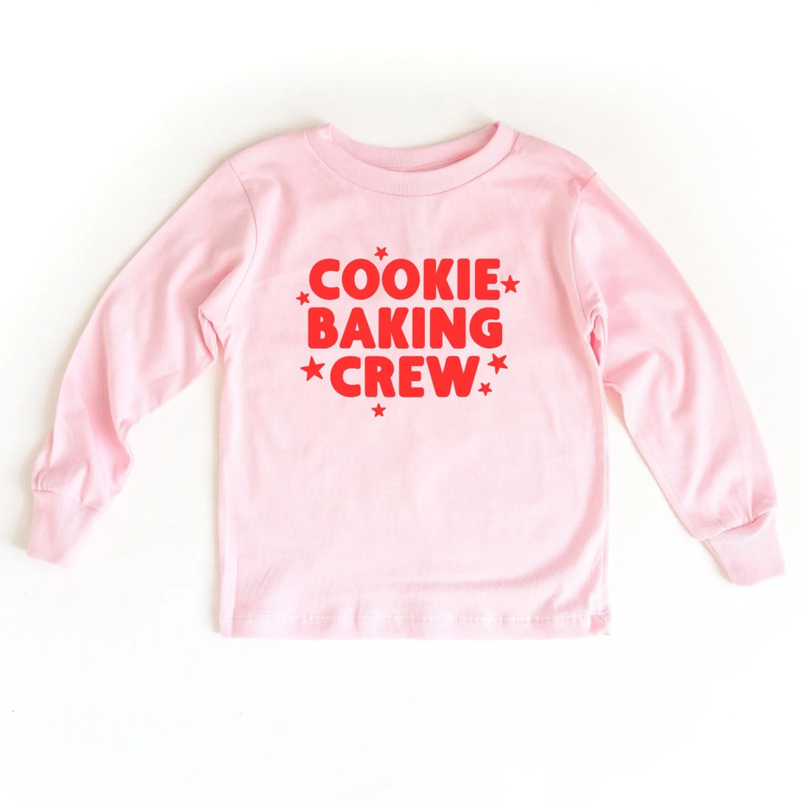 Kids Cookie Baking Crew Christmas Shirt - Choose Green, Pink or Red