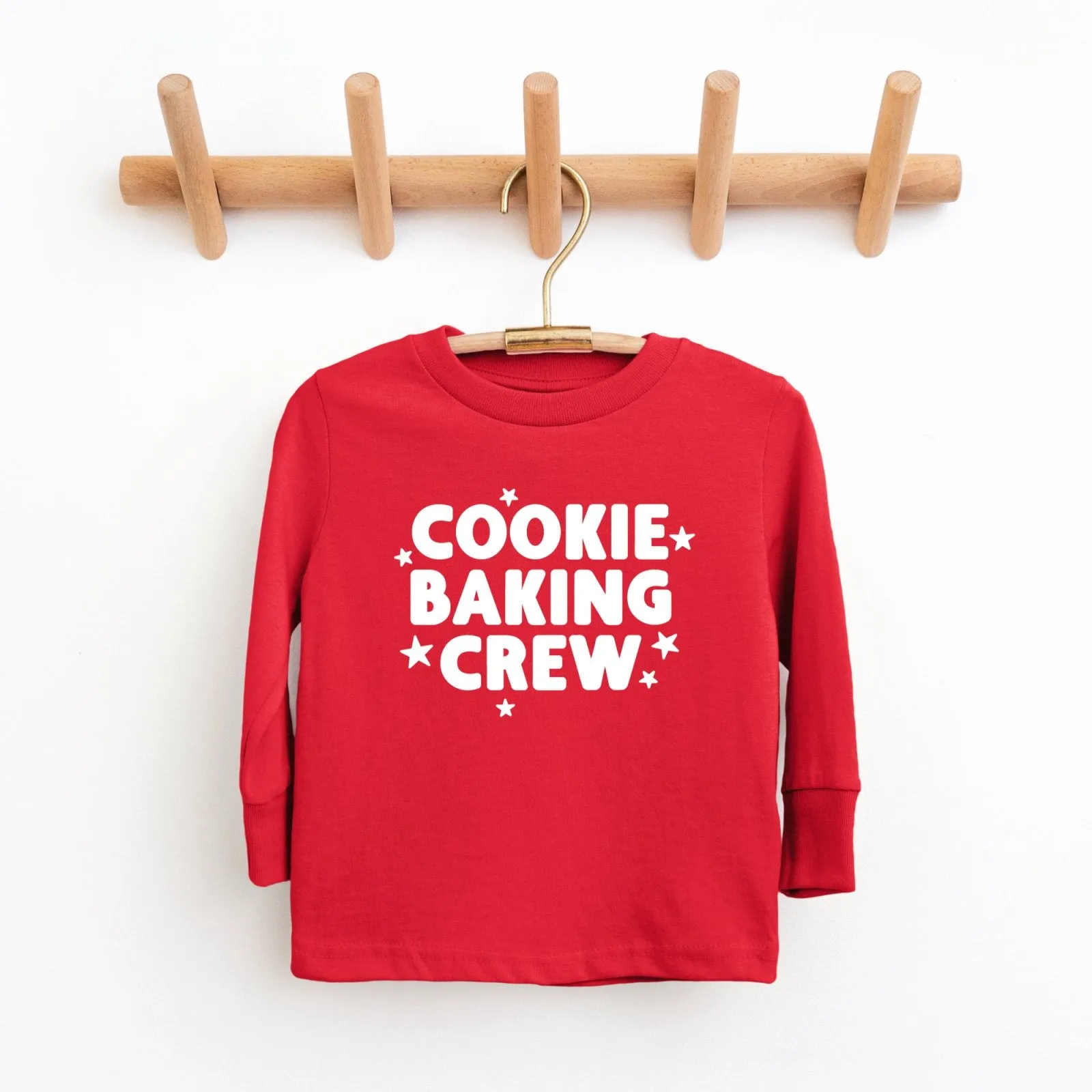 Kids Cookie Baking Crew Christmas Shirt - Choose Green, Pink or Red