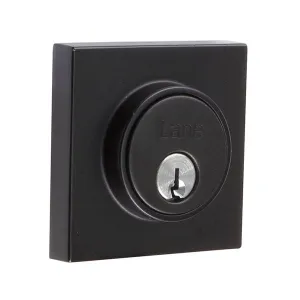 Lane Slimline Single Cylinder Deadbolt Square Matte Black