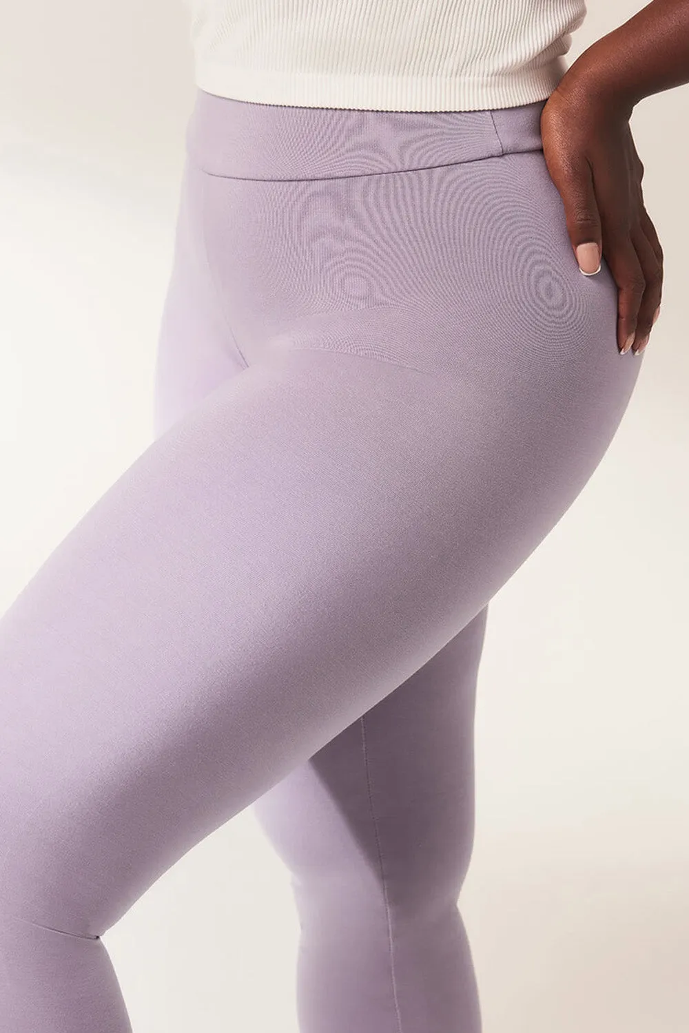 Lightweight Everyday High Waisted Leggings - Mauve