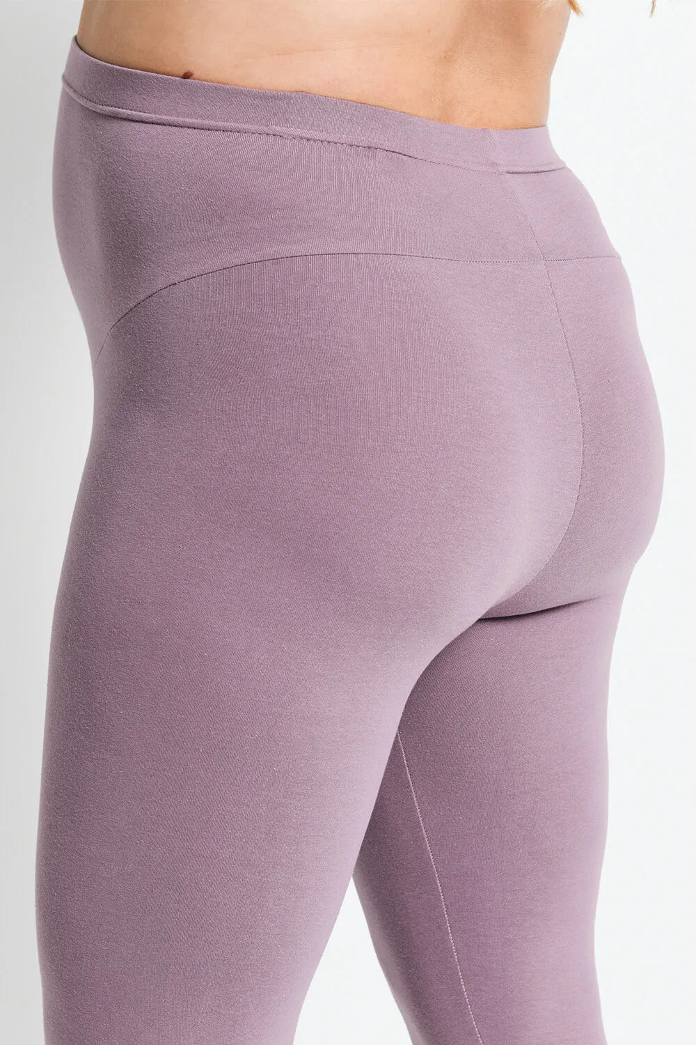 Maternity Everyday Cropped Leggings - Elderberry Purple