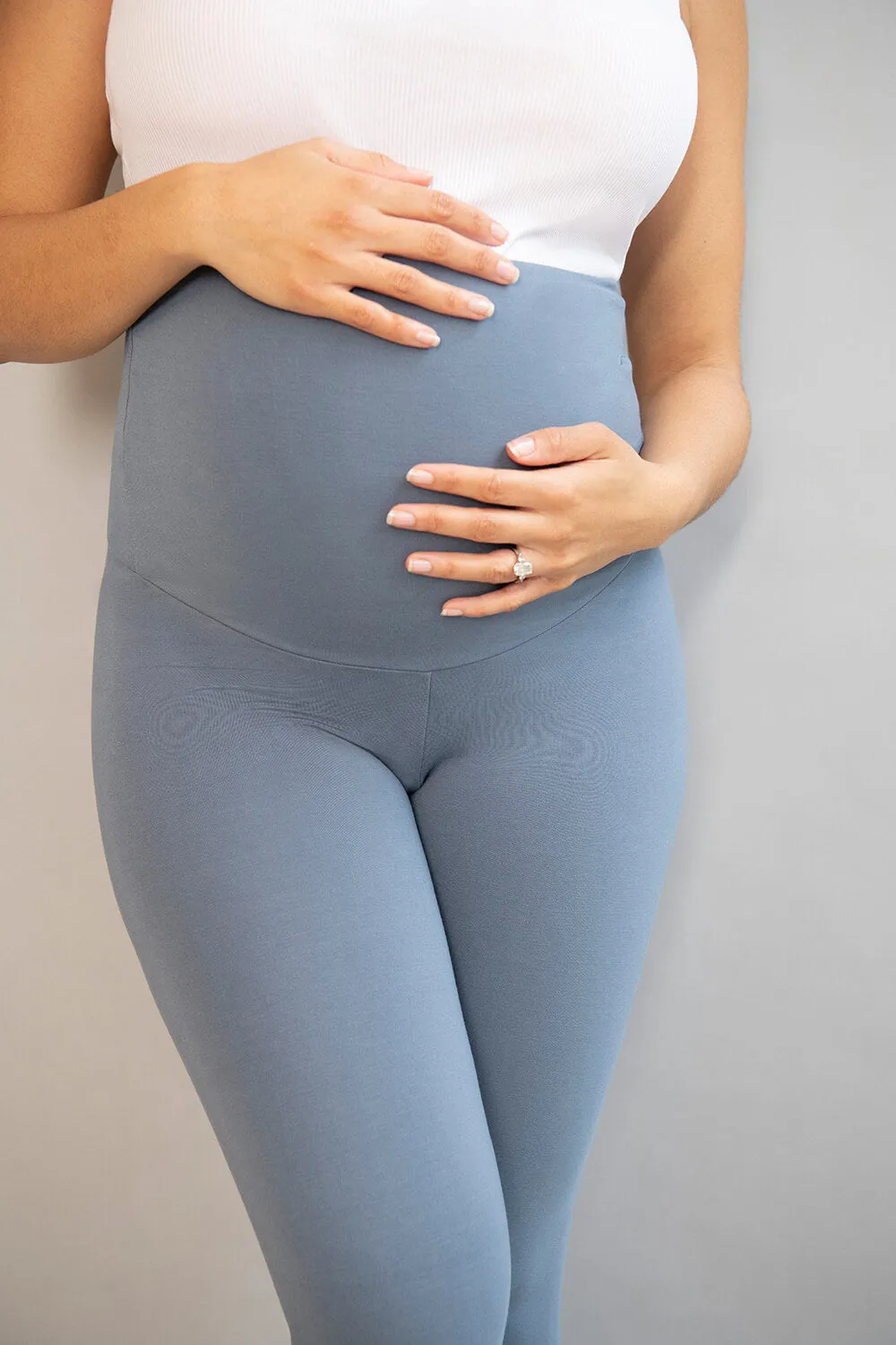 Maternity Lightweight Everyday Leggings - Steel Blue