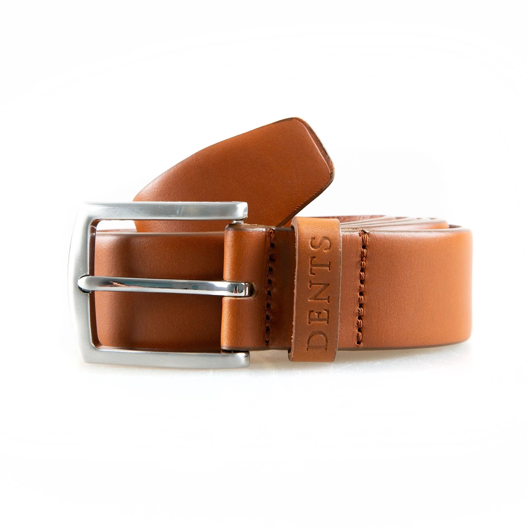 Men’s Heritage Full-Grain Leather Belt with Satin Nickel Buckle