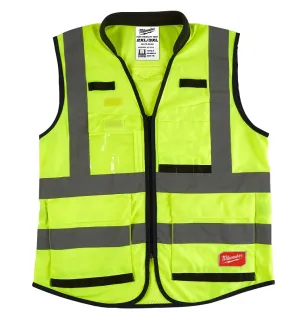 Milwaukee 48-73-5043 High-Visibility Safety Vest, 2XL, 3XL, Unisex, Fits to Chest Size: 46 to 50 in, Polyester, Yellow :EA: QUANTITY: 1