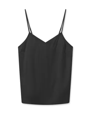 MMDitte Silk Singlet Black