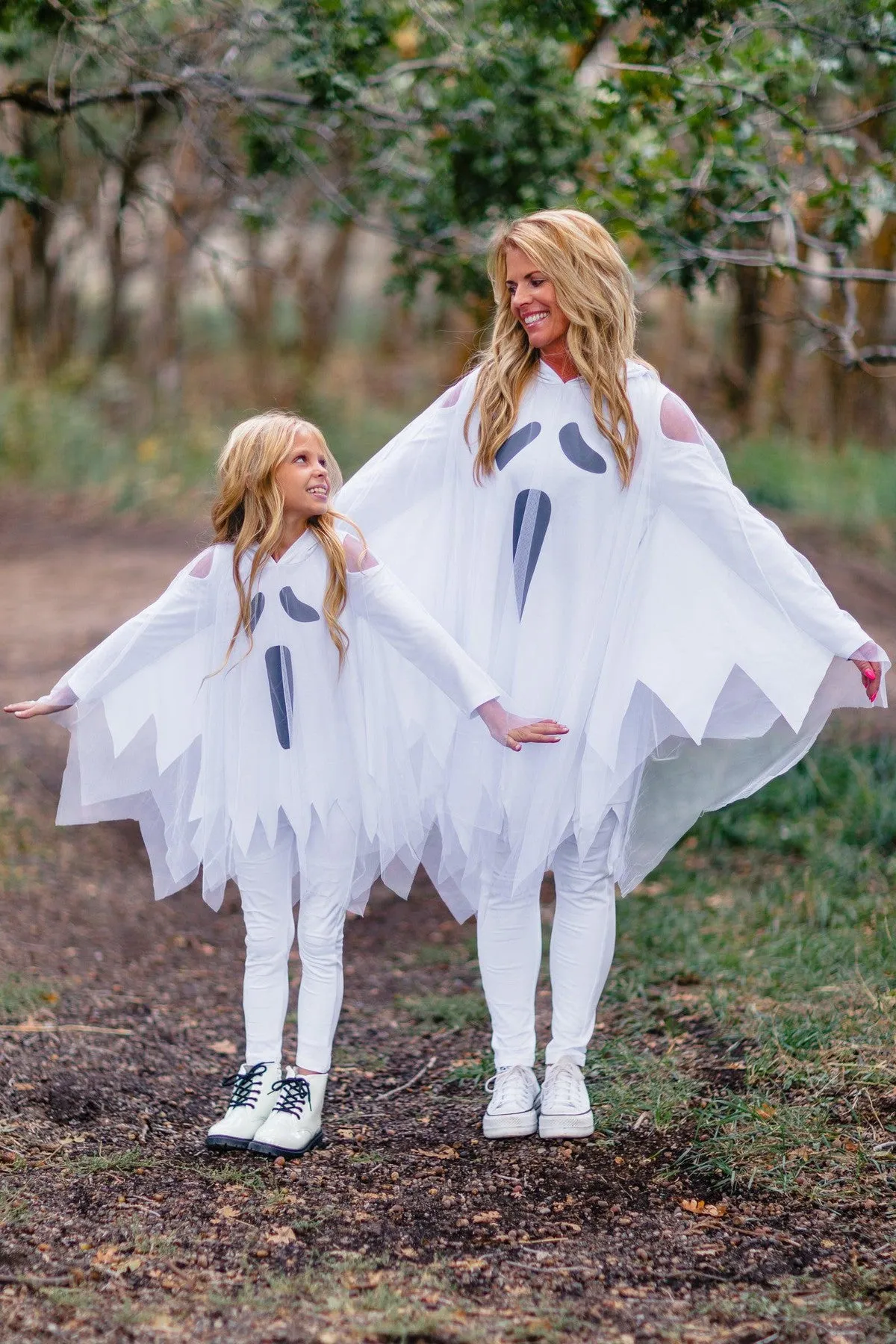 Mom & Me - White Ghost Costume Set