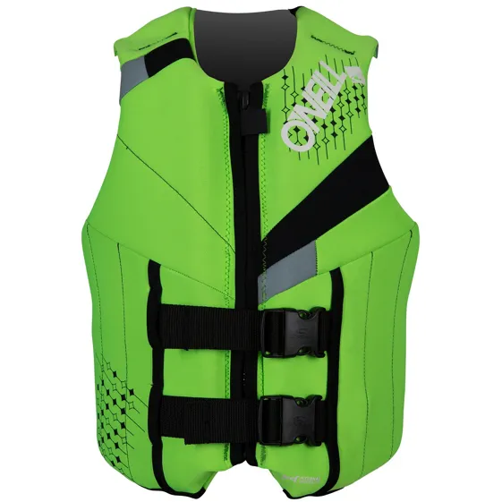 ONeill Teen Reactor USCG Vest (75-125Lbs) Neon