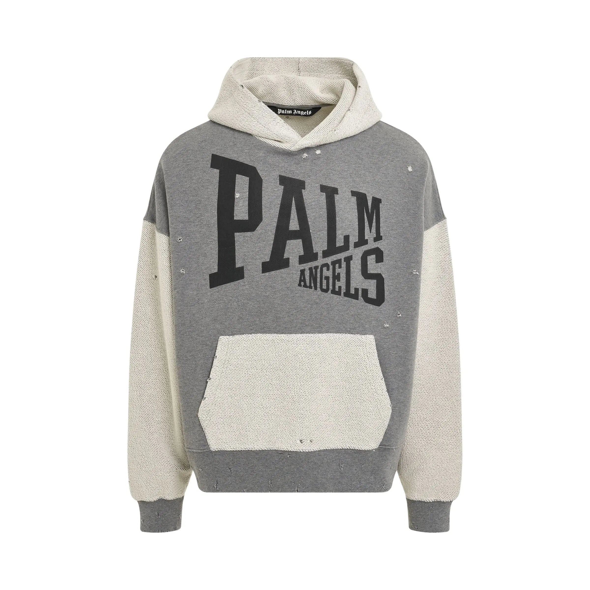 Palm Angels College Hoodie in Grey