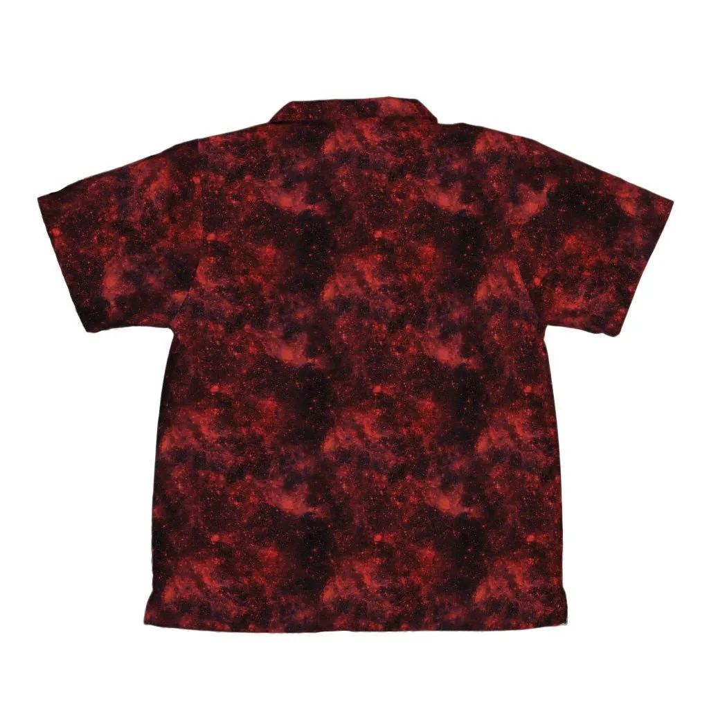 Red Nebula Space Youth Hawaiian Shirt