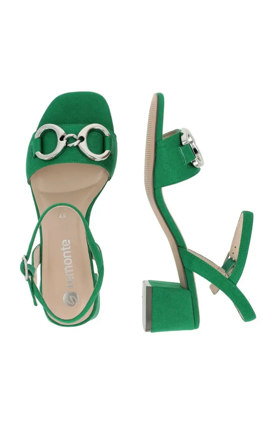 Remonte Block Heeled Sandal in Green