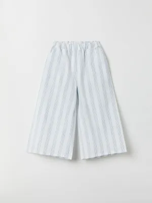 Striped Wide Leg Kids Trousers