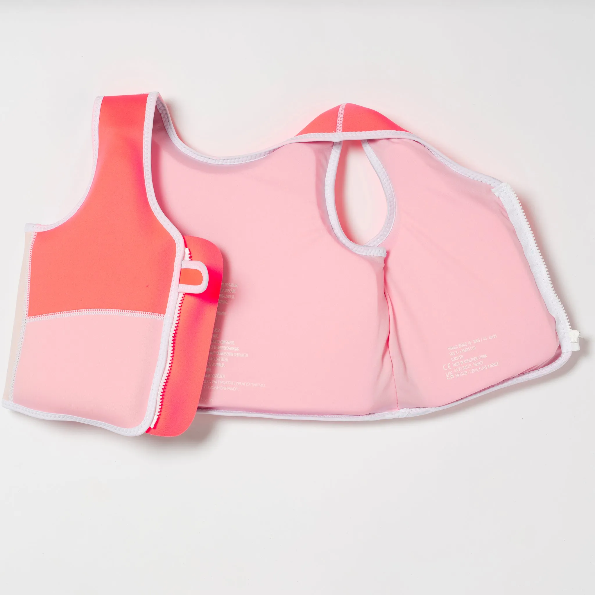 Swim Vest 3-6 | Melody the Mermaid Neon Strawberry