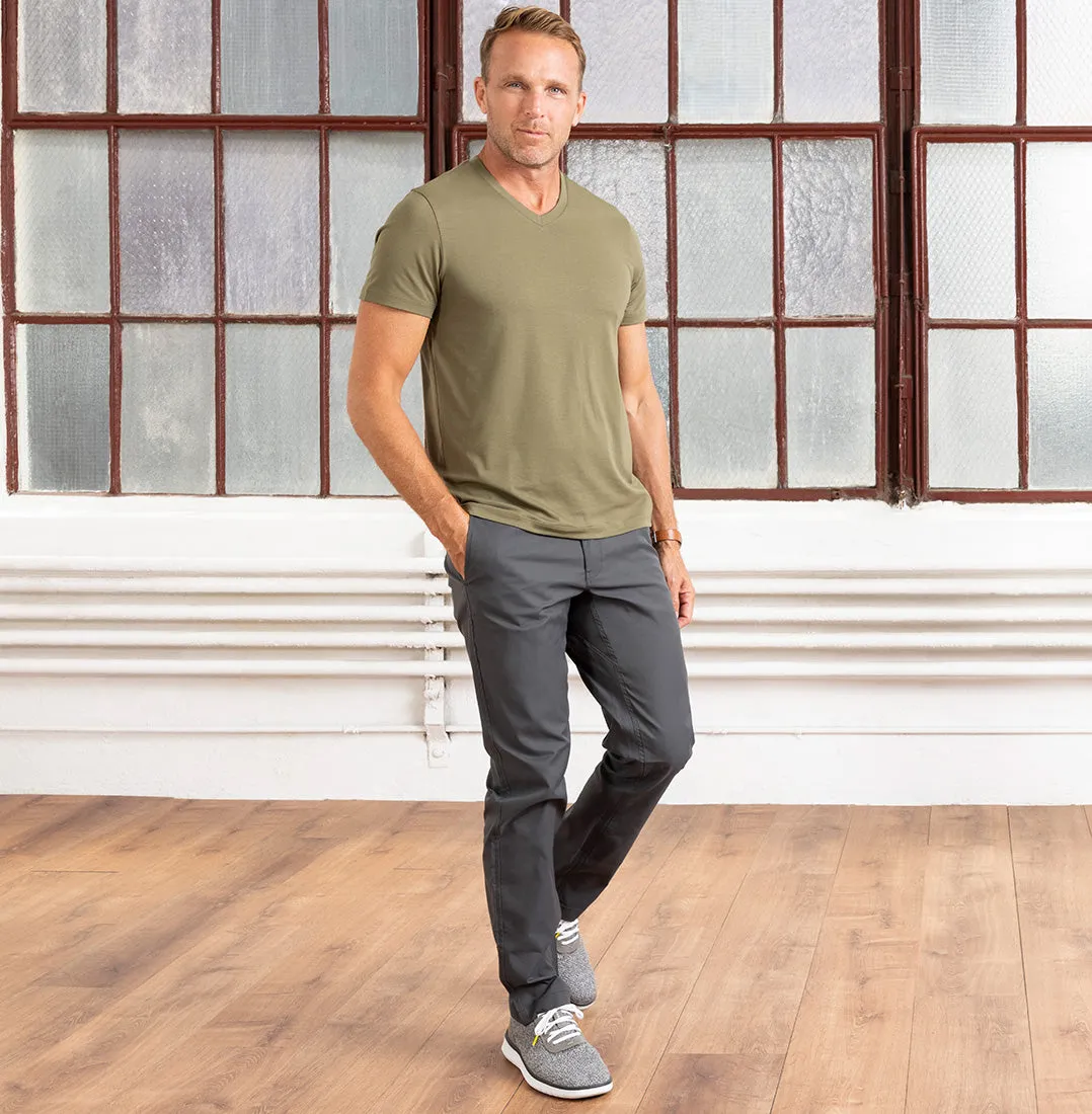 Threshold V-Neck T-Shirt Classic Fit - Olive Green