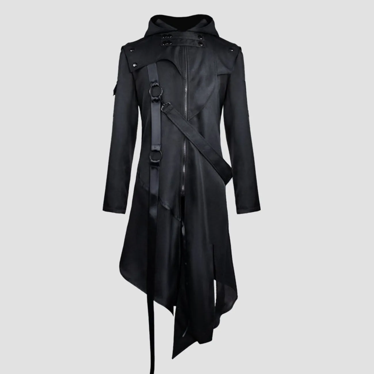 WLS Dark Irregular Ribbons Long Jacket