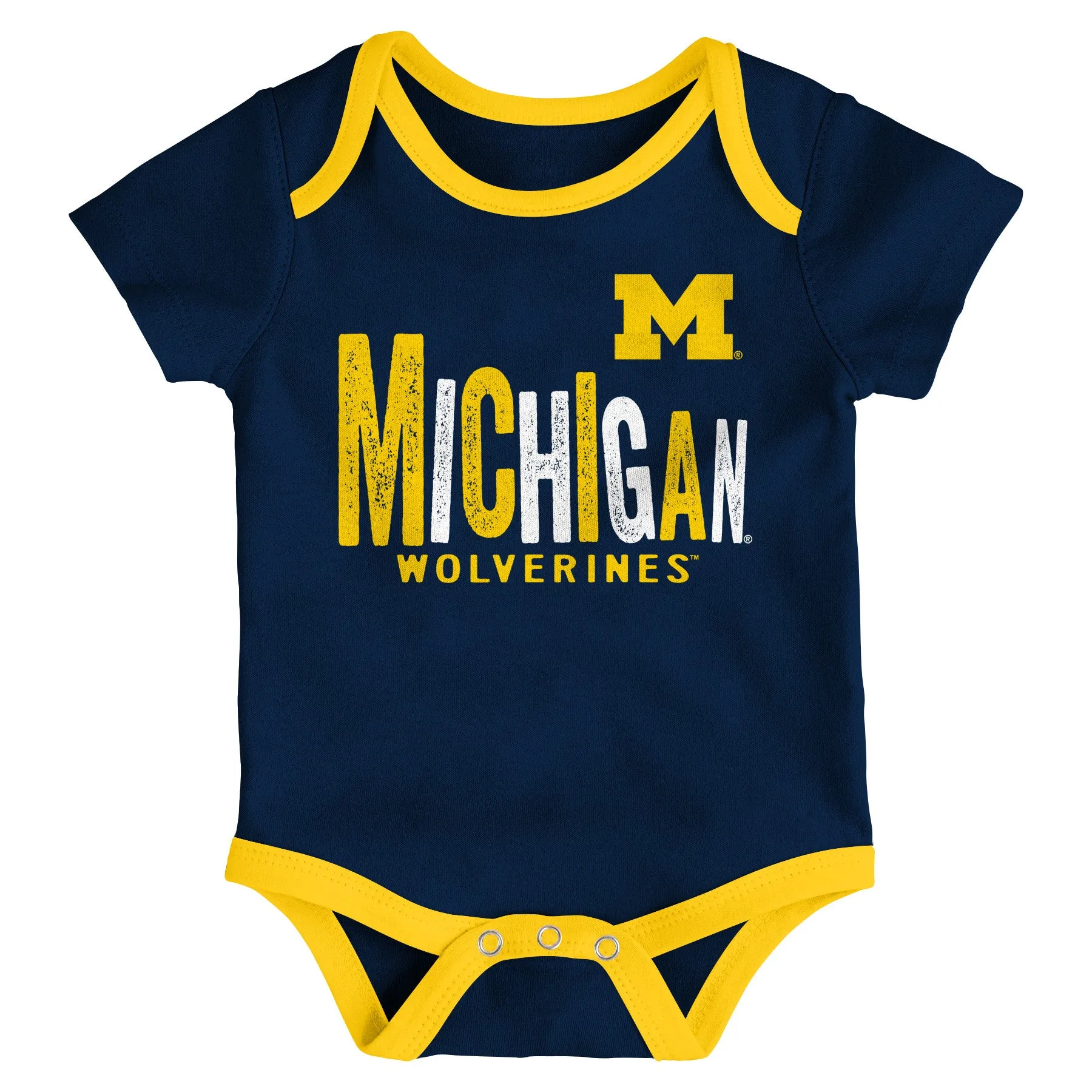 Wolverines Let's Go 3-Pack Bodysuit Set