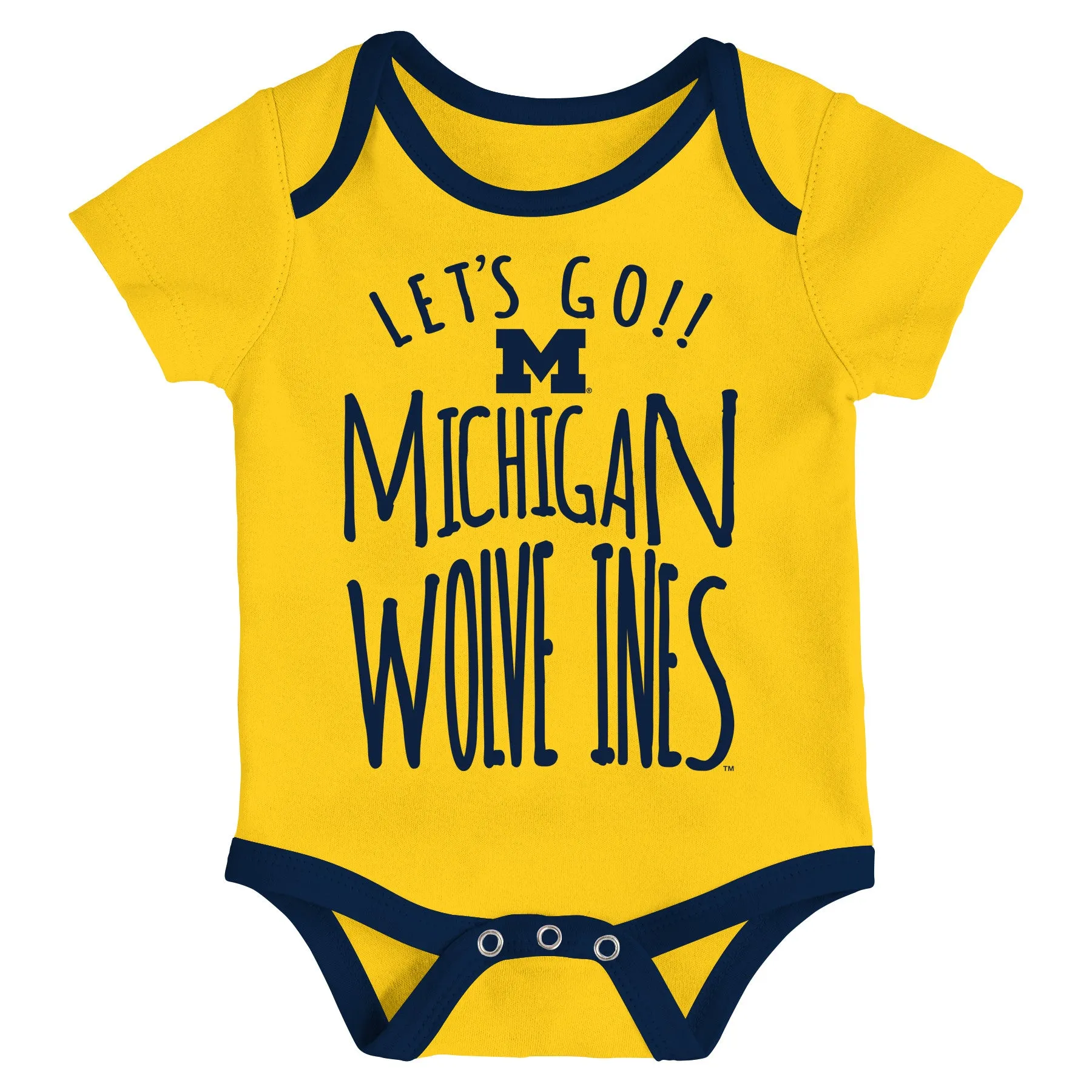 Wolverines Let's Go 3-Pack Bodysuit Set