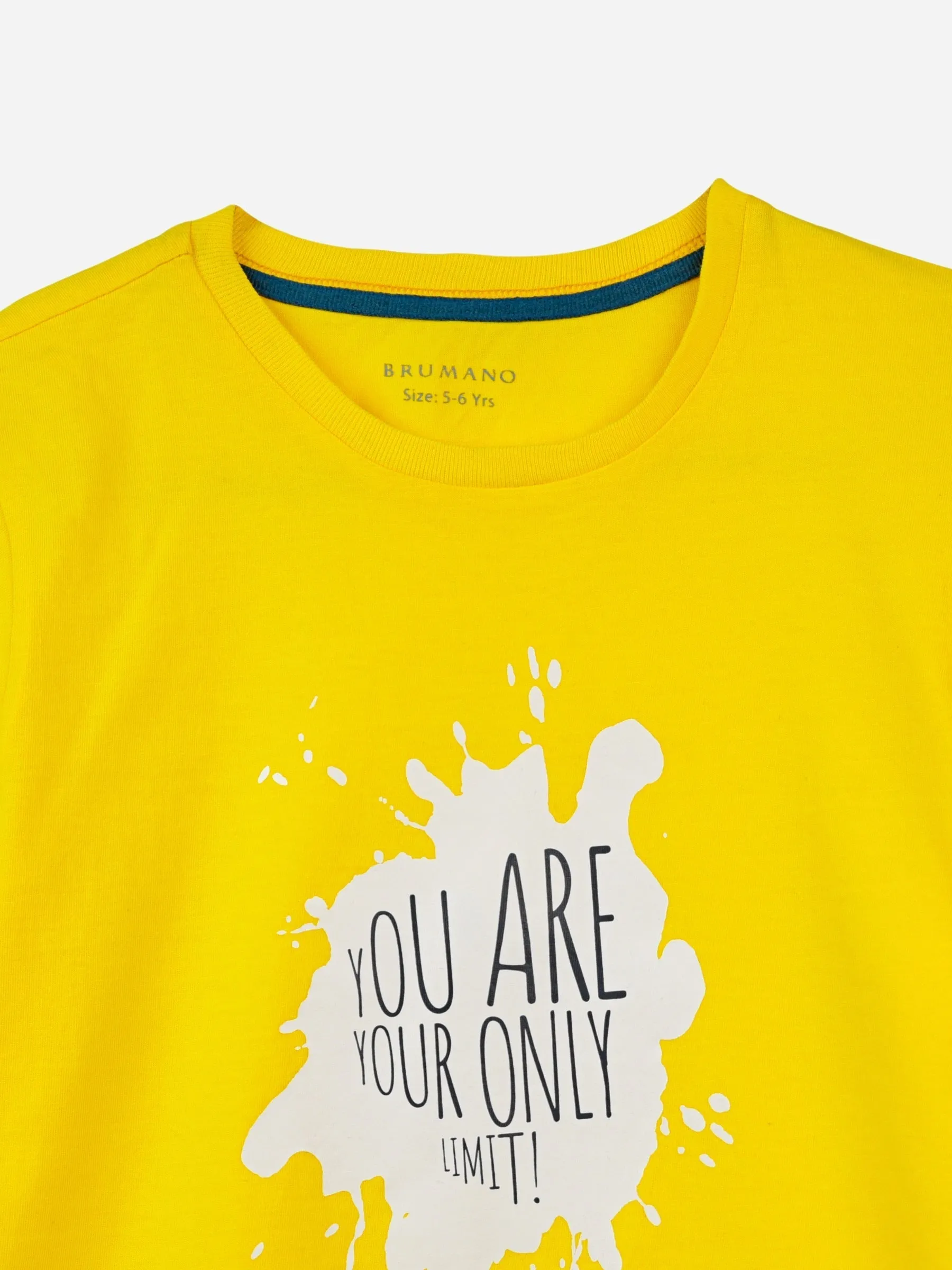 Yellow Graphic Printed Casual T-Shirt